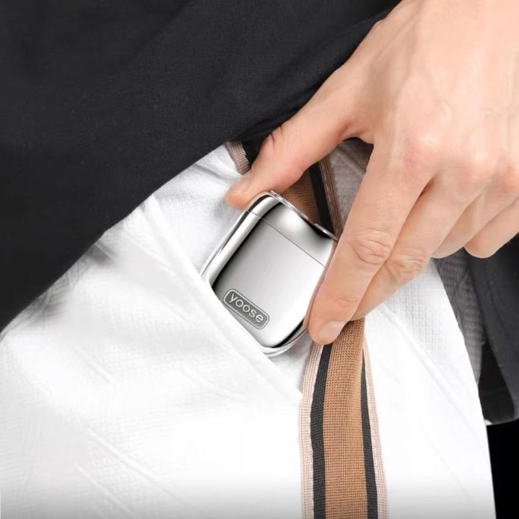 남성용 트렌디한 휴대용 합금 전기 면도기, 완전 방수, 미니 면도기 2.0 전기 도금 실버 【WANG YIBO의 선택】 9