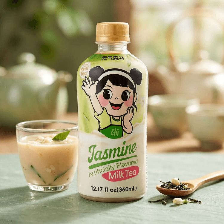 Chi Forest Milk Tea Jasmine Flavor,Low Sugar,12.17 fl oz - Yami.com