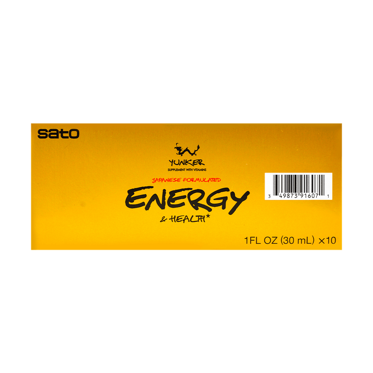 sato YUNKER Energy+Health Supplement Drink with Vitamins, 1 fl oz