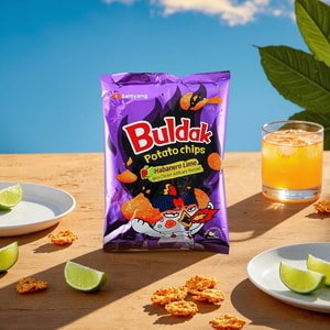 Buldak Potato Chips Habanero Lime Flavor, 4.23 oz