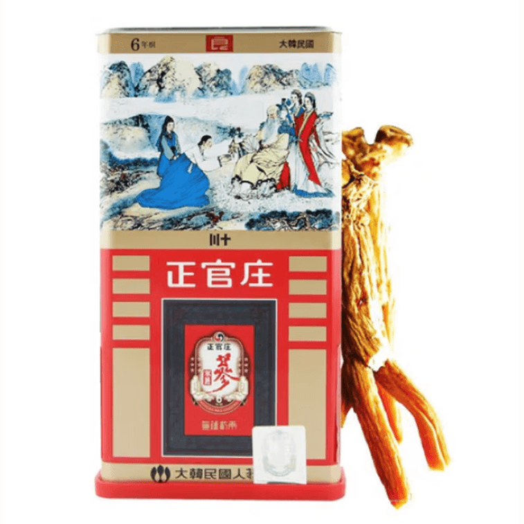 한국 청관장 홍삼, 6년 숙성 프리미엄 인삼, 40정 (정정정 37.5g). [세계 최고의 인삼 브랜드 생산]. 얇게 썬 것이 아닌 통째로 제공되어 우려 마시기에 좋으며, 영양과 미용에 좋은 보양식입니다. 직장인들에게 필수품입니다. 6