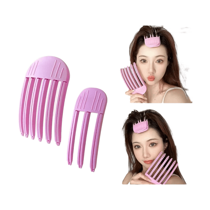 Hair Fluffy Roots Forehead Bangs High Cranial Styling Artefact Hairpin Pink 6-tooth Comb 3-tooth Purple Fluffy