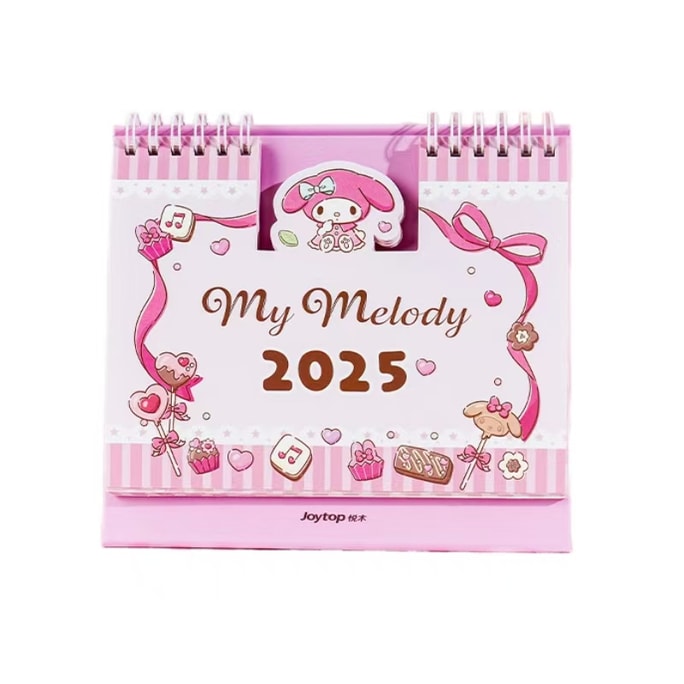 Sanrio 2025 Table Calendar Table Calendar Record Card Fun Cute Cute Fun Style Variety-My Melody 1Pc