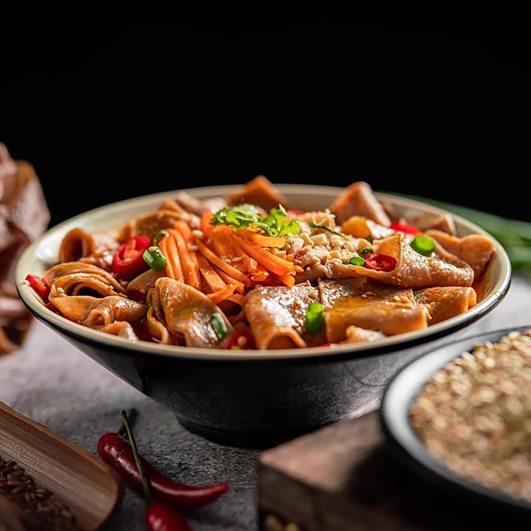 冷卡 荞麦麻酱面皮 119.2g【0脂非油炸面饼】【免煮冲泡即食】【健康慢碳水】 4