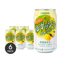 日本CHOYA 日式柚子味碳酸汽水 350ml *6【6份超值裝】