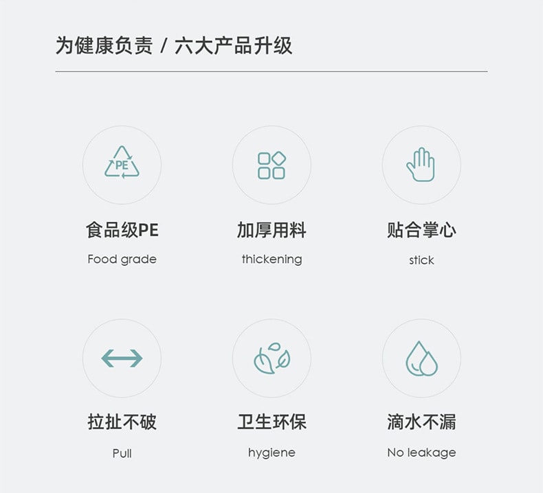  FaSoLa Life 一次性手套 200隻盒裝 食品級 獨立包裝 專用抽取PE手套