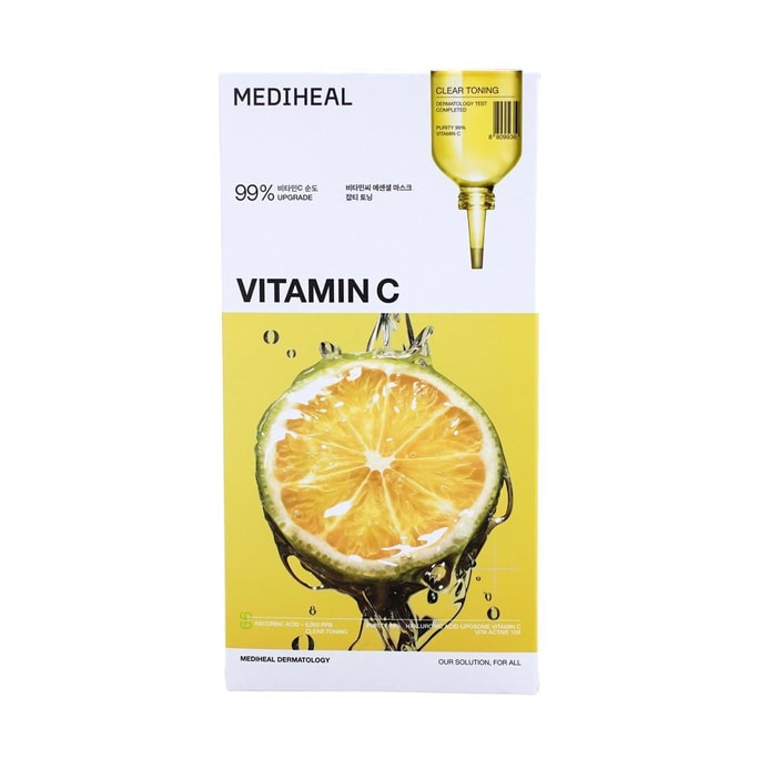 Vitamin C Essential Mask Sheet, Clear Toning, 10sheets/box