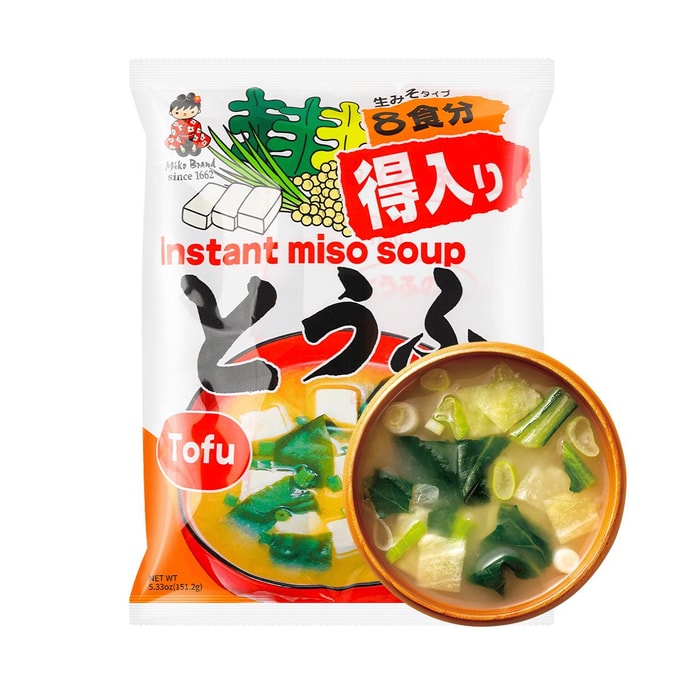 インスタント味噌汁、豆腐風味、8食分、5.33オンス