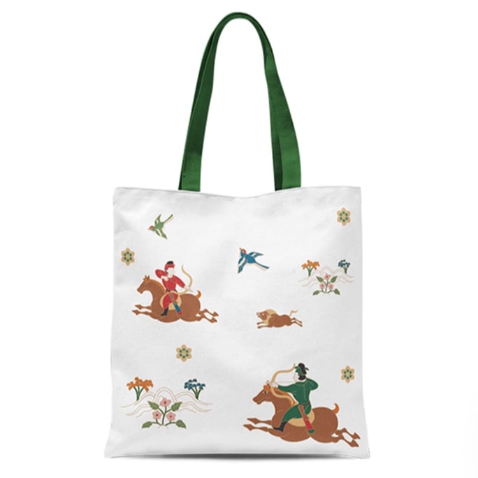 Leaping Tang Dynasty National Style Canvas Bag Large Capacity Creative Souvenir Gift 1 Piece