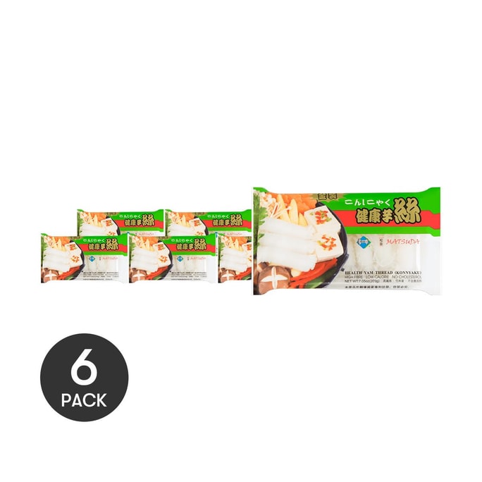 Harusame Glass Noodles - Made from Konnyaku Flour, 7.05oz *6【6 Packs】