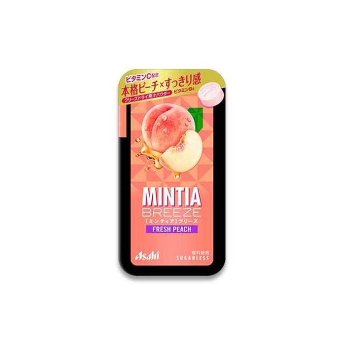 MINTIA BREEZE Fresh Breath Lozenges Peach Flavor Large Grains 30 Tablets