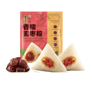 【中国直邮】 五芳斋 粽子香糯蜜枣粽甜粽早餐速食早点嘉兴粽端午100g*2只*1袋