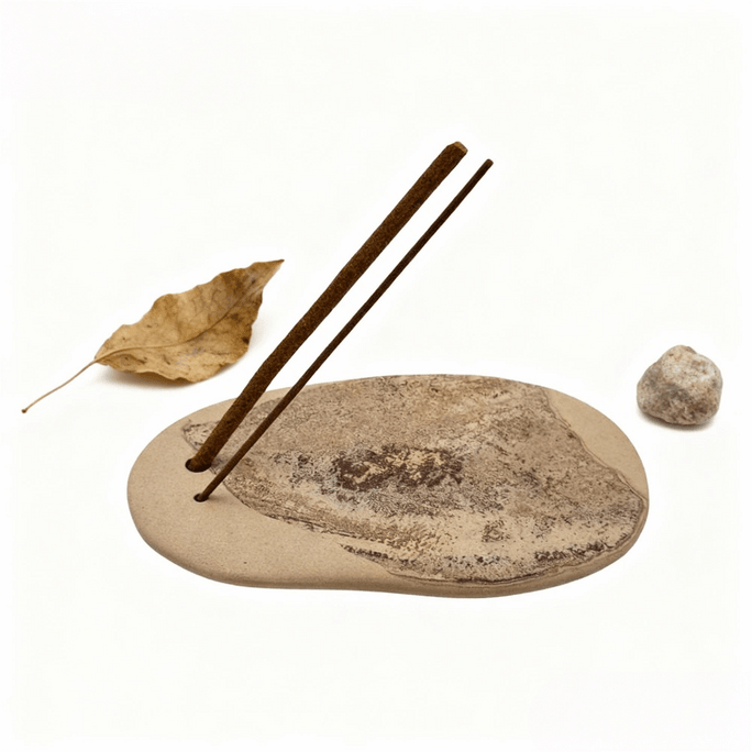 FuLau 福缭 【景德镇手工-磐石系列·金】【侘寂】【小众】陶瓷线香香插 植物香薰香盘 1件