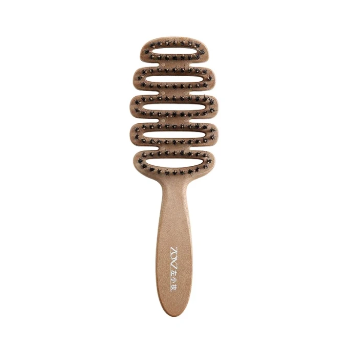 Pine cone pig bristle hair care comb 1 piece fluffy styling creates high crown anti-static detangling comb.