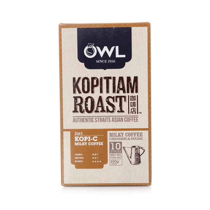 韩国 OWL猫头鹰猫头鹰白咖啡 Taric Kopi-C 牛奶咖啡 200g