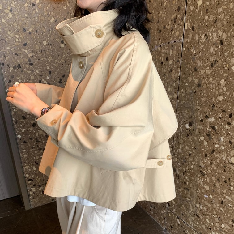 [캐나다 직배송] 시나리오 봄 신상 트렌치 코트 (캐나다), 두 가지 색상 (카키), 프리사이즈 4