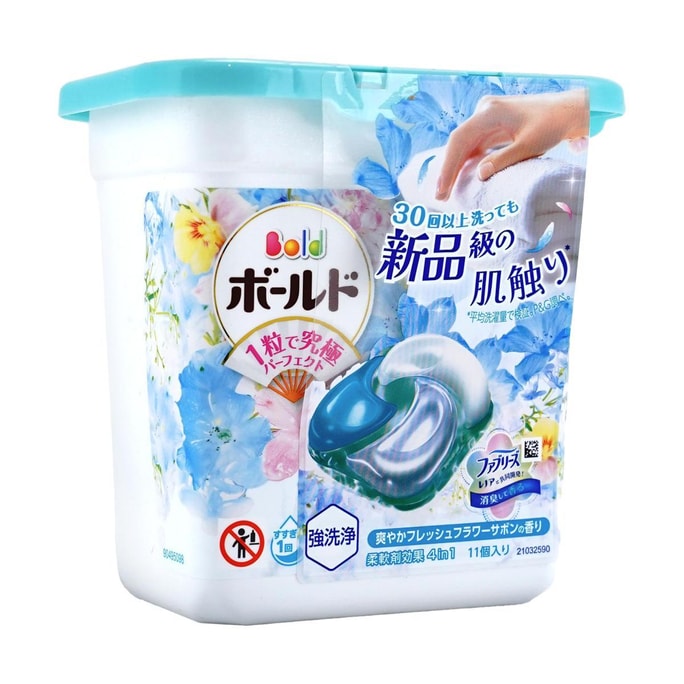 일본 P&G 4-in-1 세탁 포드 과립형 세탁 세제 프레쉬 비누 향 11개 포드