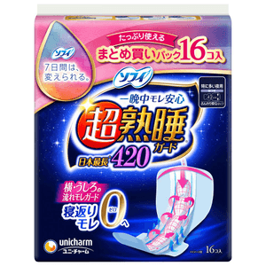 Sofy Super Deep Sleep Guard Wide G420 Sanitary Napkin [16 pieces]