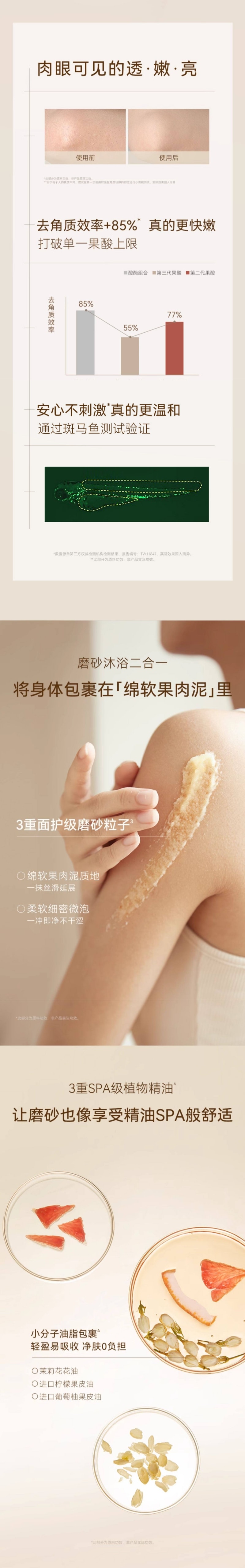 水之蔻 果酸嫩肤精油磨砂膏#柚见夏日 180g