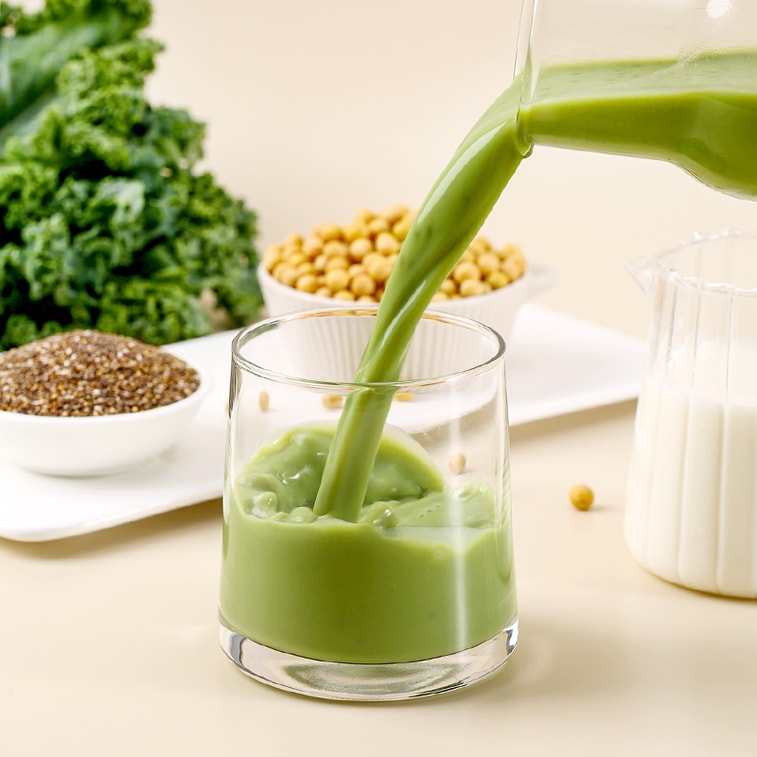 【中国直送】瀋陽山【自己規律のパートナー】ケールピュアチアシード豆乳パウダー 245g 栄養価の高い青汁代替粉末 朝食ドリンク【フィットネスと満腹感に必須】 3