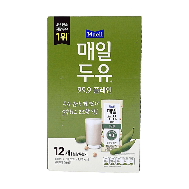 Soy Milk 99.9% Plant Protein, 6.4fl oz*12 Packs, 76.8fl oz【No Added Sugar and Artificial Flavor】【Vegetarian】 4