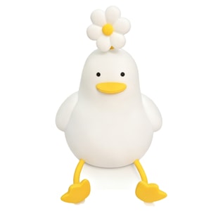 【中國直郵】 RAMBLE 雛菊花鴨小夜燈 1個 拍拍燈 矽膠材質 充電款 可愛護眼暖光燈