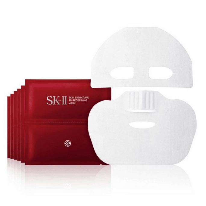 【日本直邮】日本专柜版 SK-II紧颜焕肤双面膜 3D贴片面膜抗皱紧致 6枚