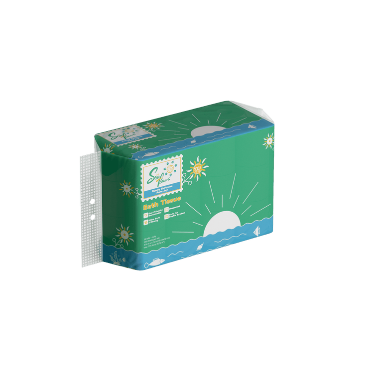 七月向日葵 四層超柔厚實捲紙 – 48卷家庭裝(每卷250張)– FSC認證 • 環保可沖散 • 總面積1550平方英尺 – 家用/商業批發優選 10