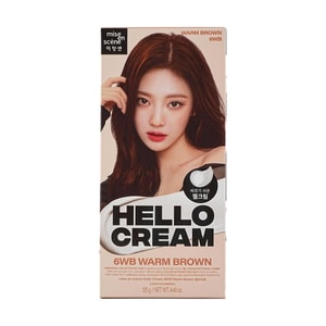 ハロークリームヘアダイヘアカラー、簡単ヘアカラーリング 2.11 オンス #6WB ウォームブラウン【Aespa、Ningning】