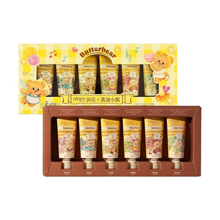 Moisturizing Butter Bear Hand Cream Gift Set, 0.42 oz*6【Limited Edition】 3