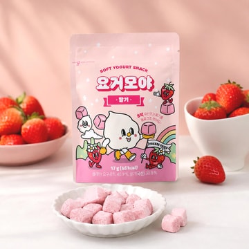 Freeze-Dried Yogurt Cubes, Strawberry Flavor, 0.6 oz【Active Lactic Acid Bacteria 】 【Healthy Baby Snacks】