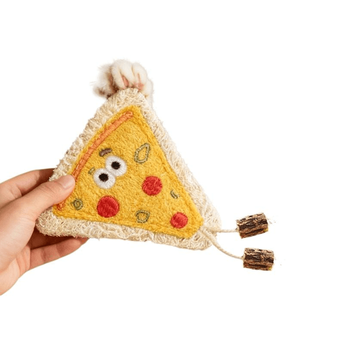 【中国からの直送】キャットバトラー ヘチマ猫用おもちゃ、子猫用歯固めおもちゃ、歯磨きおもちゃ、ヘチマピザピース1個