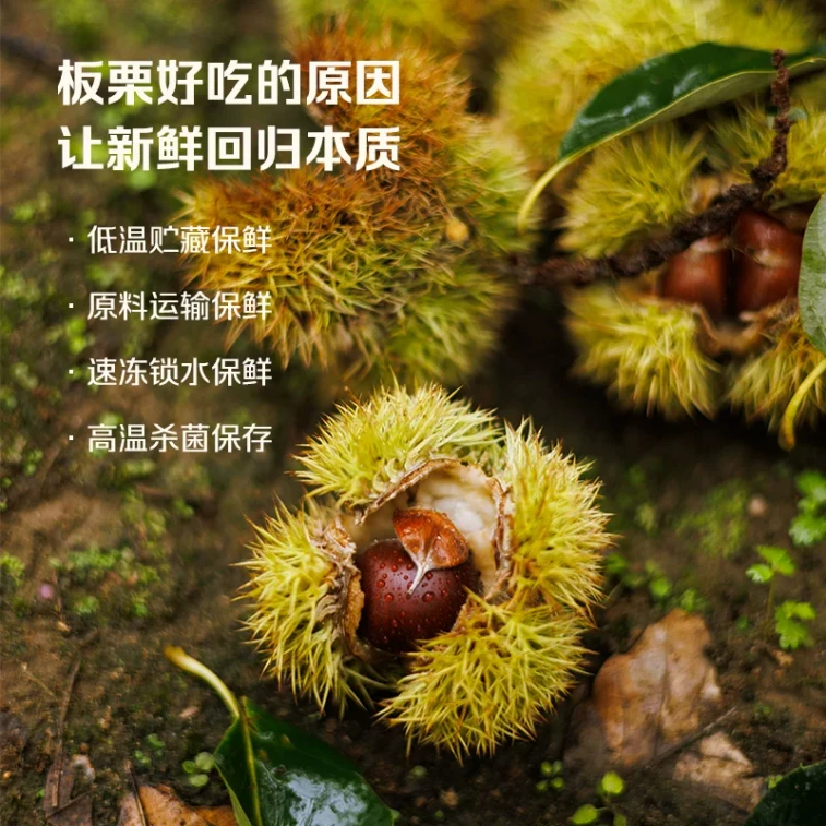 【中国直邮】 粒上皇 甘栗仁 即食熟制板栗 80g 3