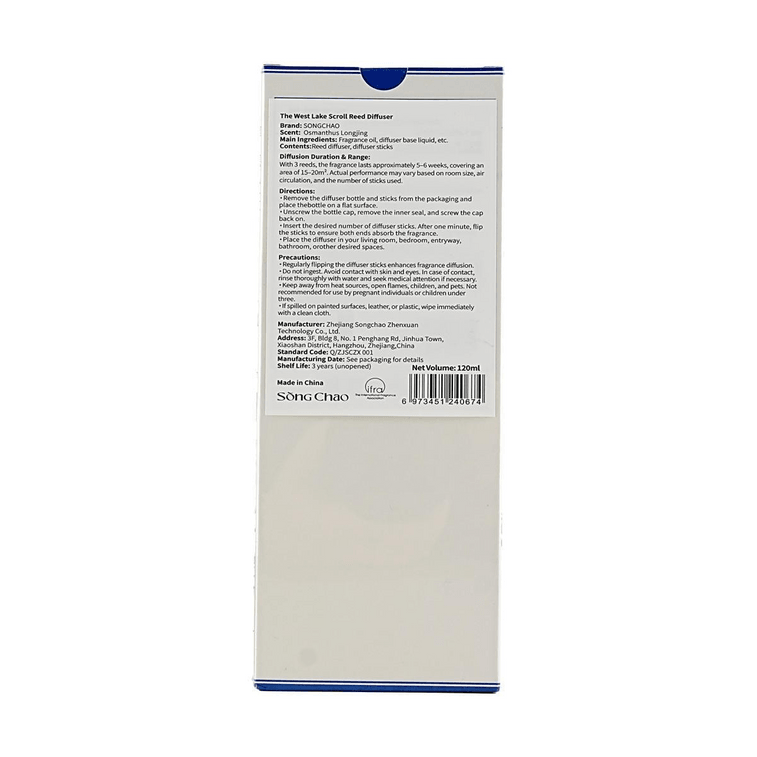 Flameless Aroma Diffuser Blue and White Porcelain Fragrance Natural Soy Wax, West Lake Series, 4.1 fl oz 9