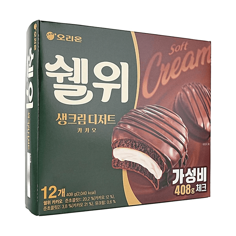 Shall We ソフトクリームチョコレートパイ、濃厚なココア風味、12パック入り、14.39オンス 4