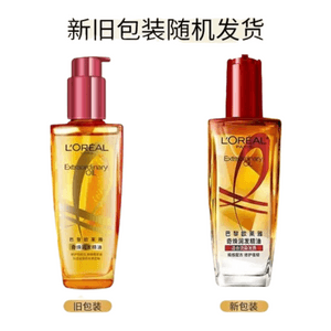 【中国直邮】 法国 巴黎欧莱雅 奇焕润发护发精油小红瓶免洗强韧防损伤修护强韧 100ml/瓶