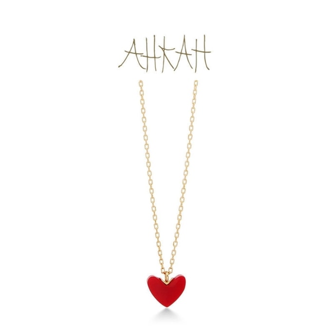 18K Gold Love Necklace Chain length is about 40cm Top 5*6mm