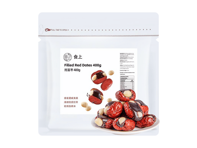 食上抱富枣400g【红枣夹软糯血糯米+香脆夏威夷果】 - 亚米
