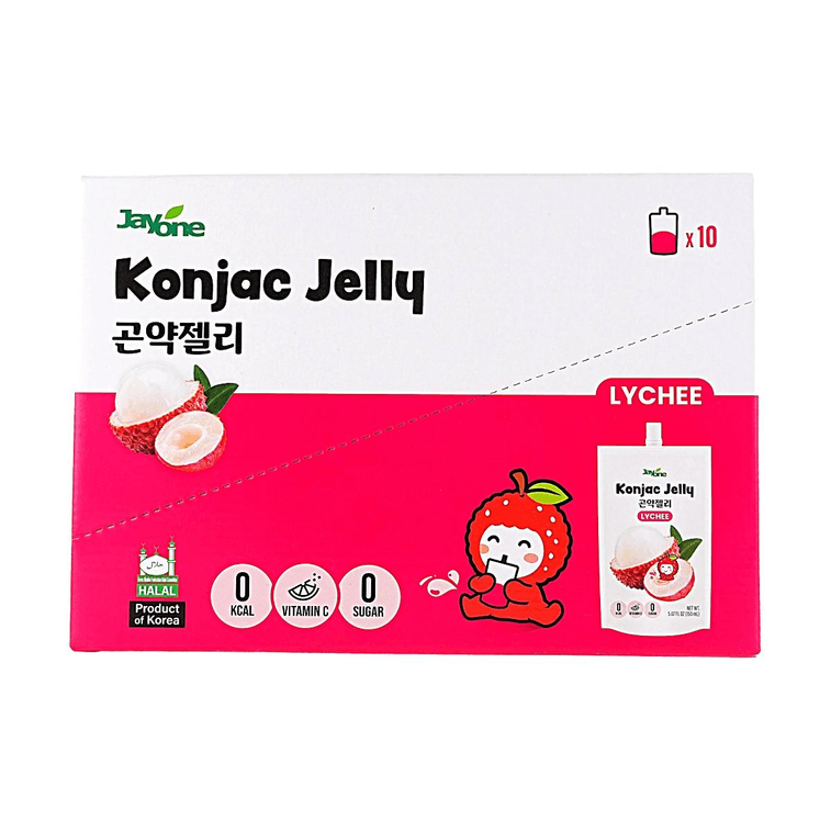 Lychee Flavor Konjac Jelly Low Sugar Low Calorie Meal Replacement 5.07fl oz×10 Packs 4