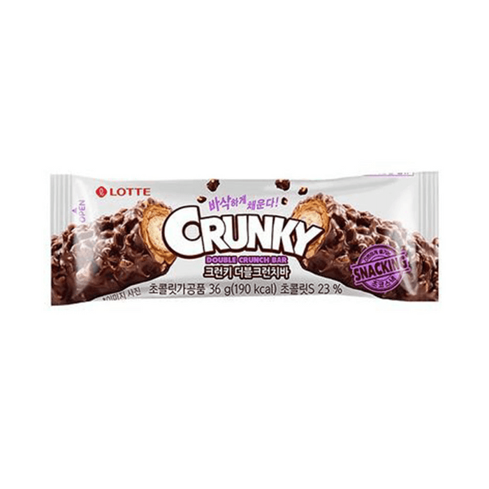 韩国 韩国乐天 乐天 Crunky双层酥脆巧克力棒36g