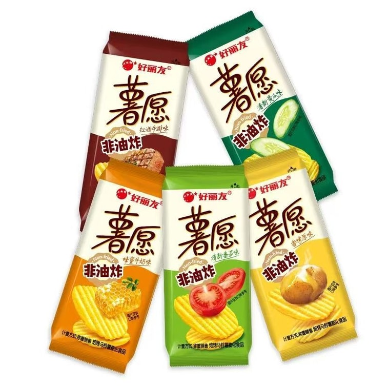  韓國 ORION好麗友 好麗友 薯願洋芋片 清新黃瓜原味5種口味 36g*5包 {非油炸} 4