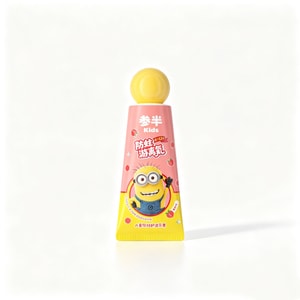 Children's Toothpaste Free Fluorine 2-6-12 Years Old Fluorine Containing Teeth Replacement Period Long Lasting Anti Cavity Tooth Protection For Children 80g * 1+Sticker * 1 Peach Flavor