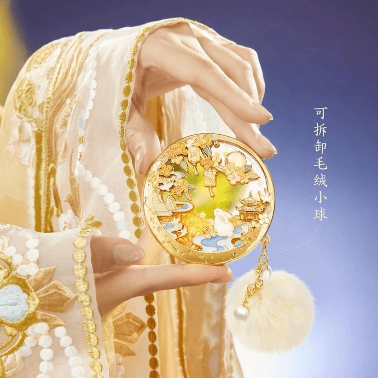 【中国直邮】 故宫淘宝 月中桂兔流沙镜子随身镜故宫博物院文创*1盒 3