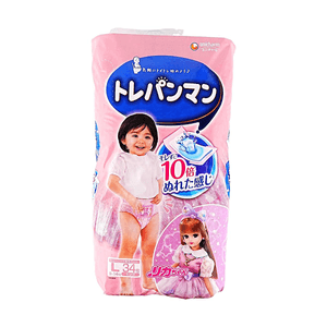 유니참 무니 배변 훈련 팬티 여아용 핑크색 L 사이즈 (9-14kg) 34개입