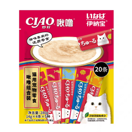 Inaba Churu Cat Sticks, Cat Treats, No Attractants, Kitten Canned Wet Food, Nutritional and Hydrating, Mixed Flavors, 20 Sticks