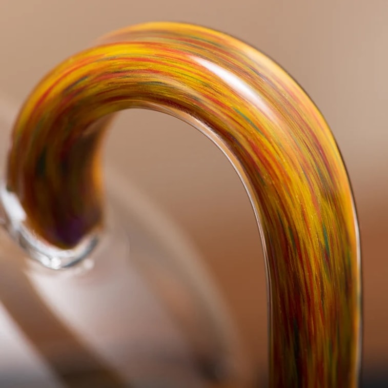 小师姐评茶 晶彩红柄玻璃公道杯 超轻材质手工打造 高硼硅耐热防烫 断水利落 新手友好 功夫茶必备分茶器 健康环保材质 280ml 6