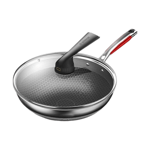 304 Stainless Steel Honeycomb Wok Scratch Resistant Easy to Clean 30cm