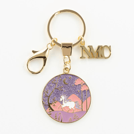 【中国直邮】 中国国家博物馆 国家博物馆 国家博物馆 以梦为马钥匙扣国风挂件 星空-梦幻粉 4*4cm