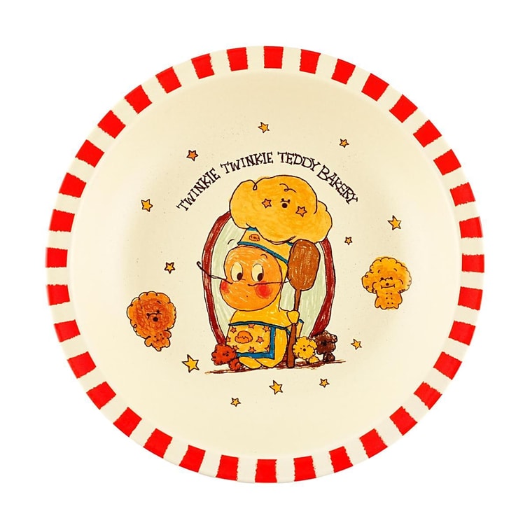 川島屋 星星人霧面深盤 陶瓷餐具 泰迪餅乾款 19.7cm 兩隻裝 7