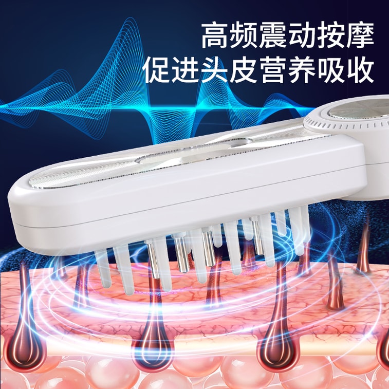 Electric Scalp Massager with Red Blue Light pink 1Unit 5